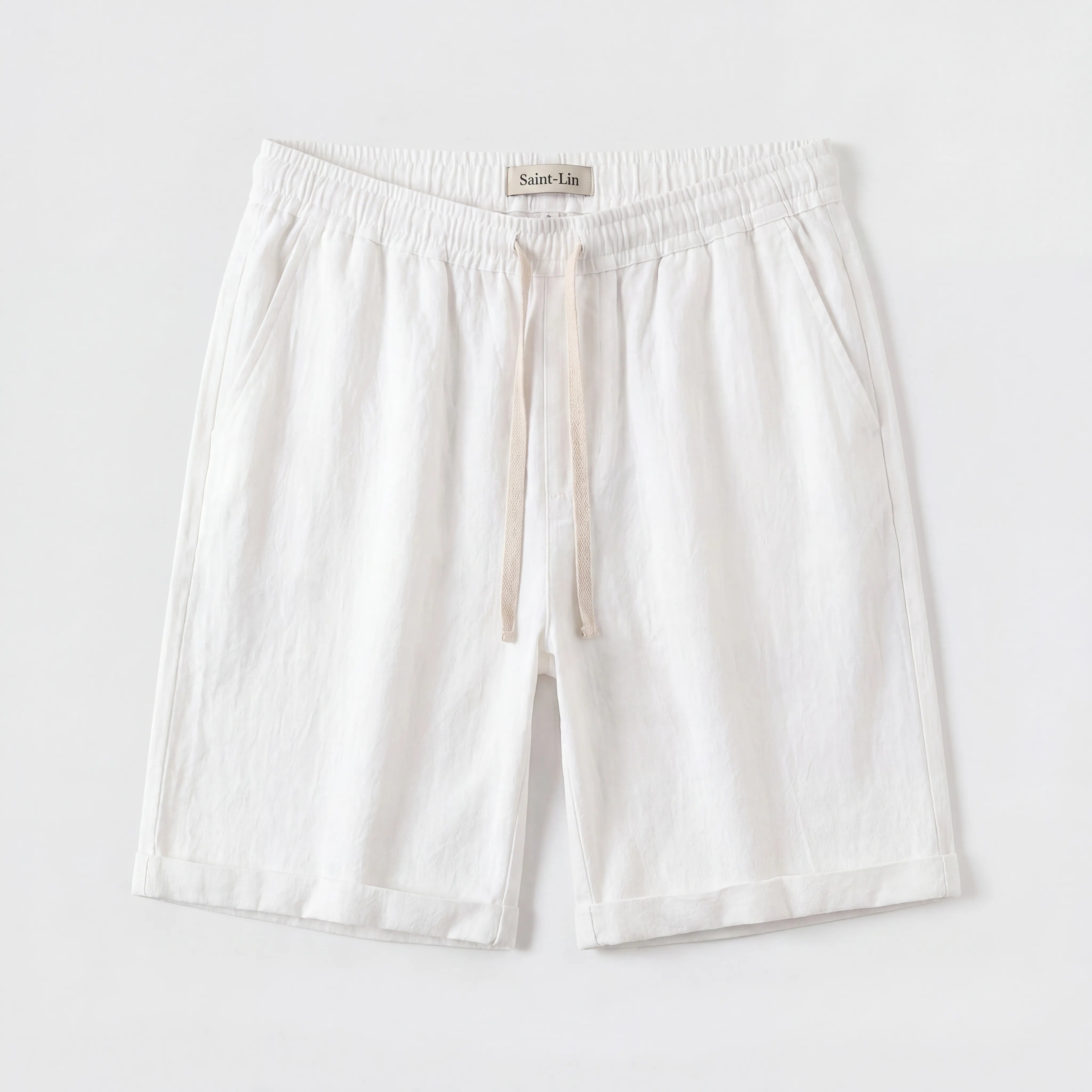 SHORT LIN BLANC