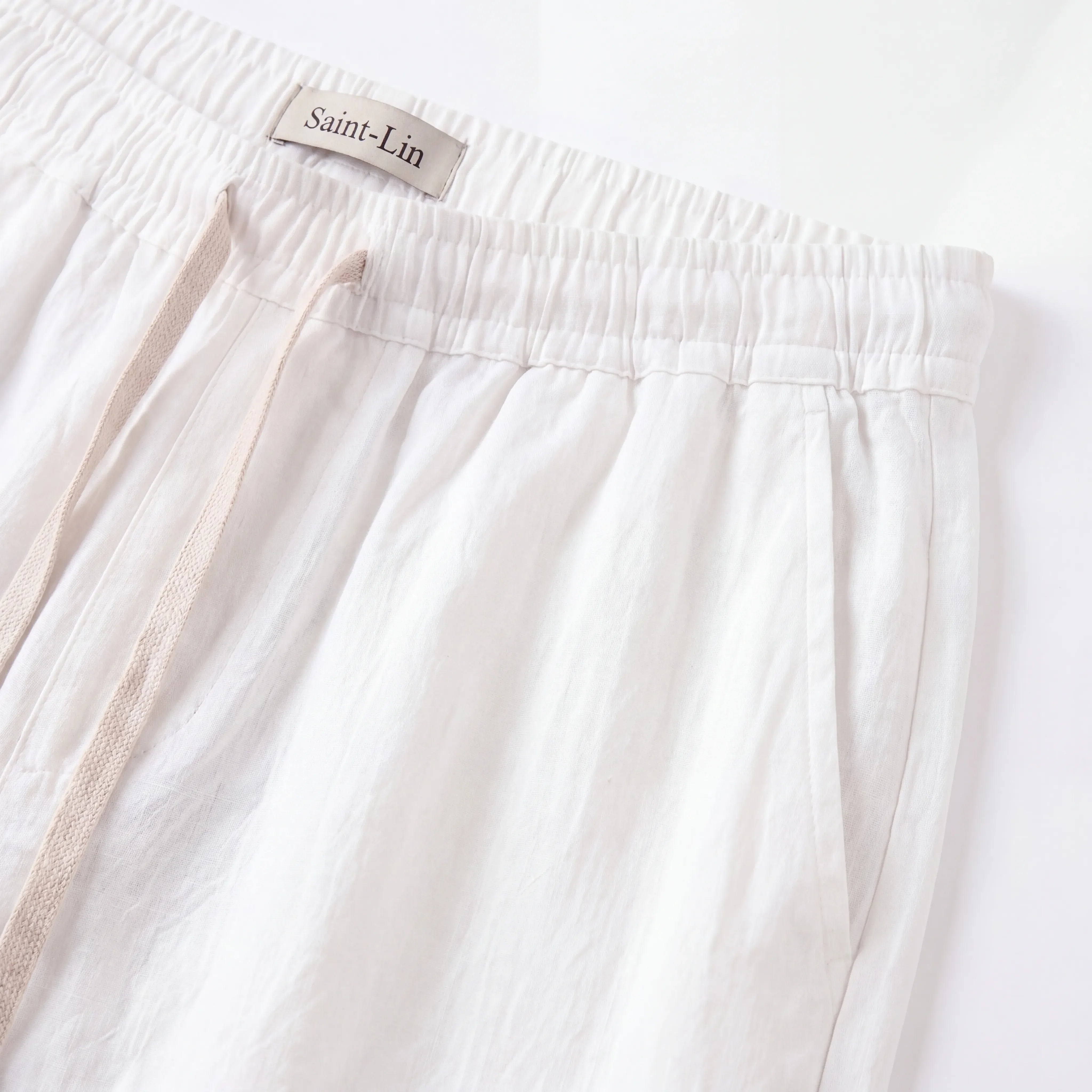 SHORT LIN BLANC